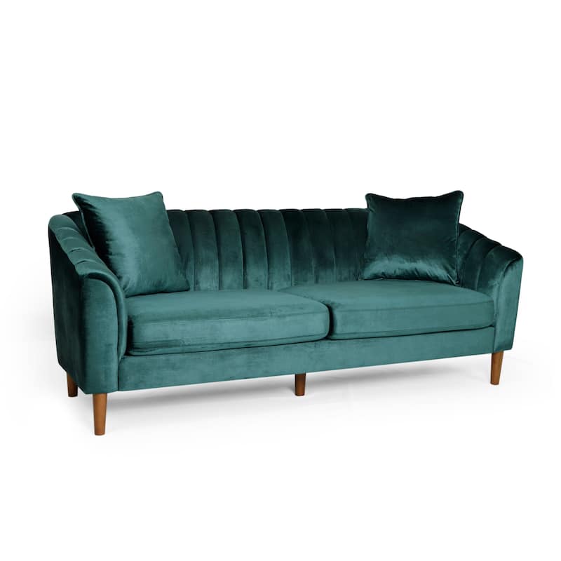 Ansonia Contemporary Velvet 3-seat Sofa by Christopher Knight Home