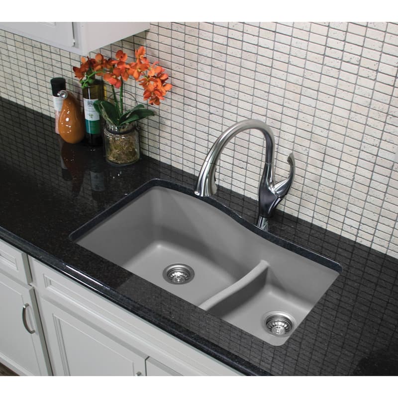 Karran Undermount Quartz Double-bowl Kitchen Sink