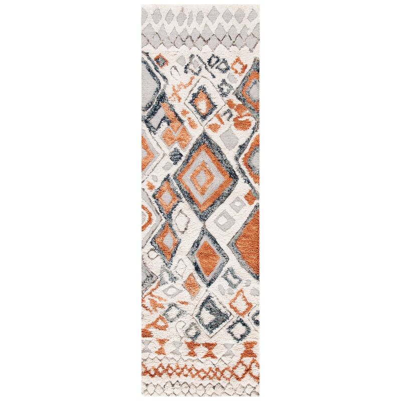 SAFAVIEH Handmade Casablanca Shag Grainne Tribal Wool Rug