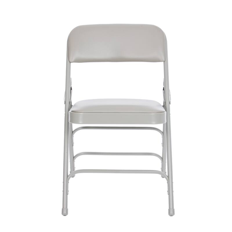 Hampden Furnishings Bernadine Collection Vinyl Triple Brace Folding Chair, Pack of 4