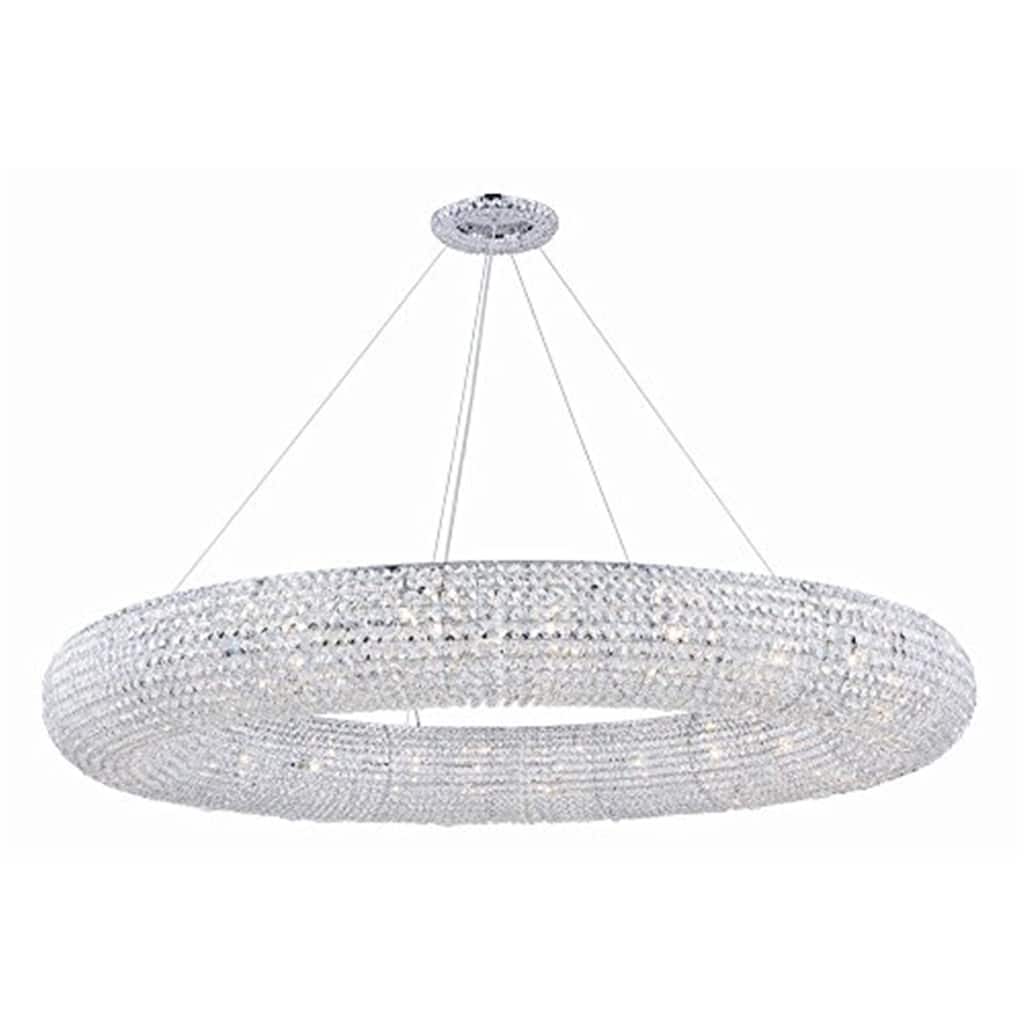 Chrome Chandelier 24 Light Crystal Chandelier - Ceiling Light Fixture for Dining Room - 118