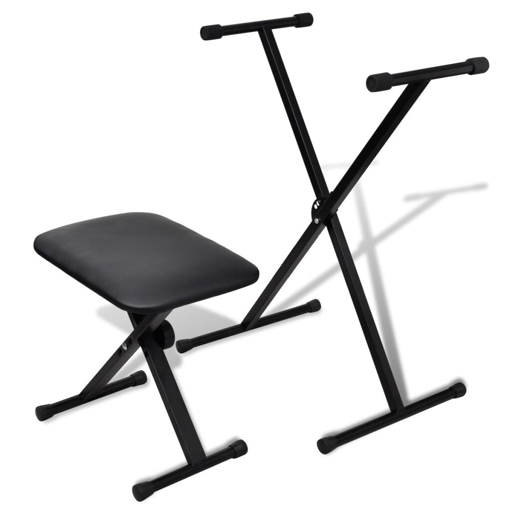 Shop Vidaxl Adjustable Keyboard Stand And Stool Set Free
