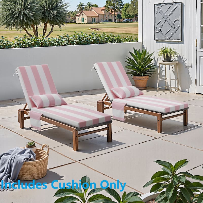 Outdoor Lounge Chair Cushions Patio Chaise Lounge Chair Seat Cushion with Pillow