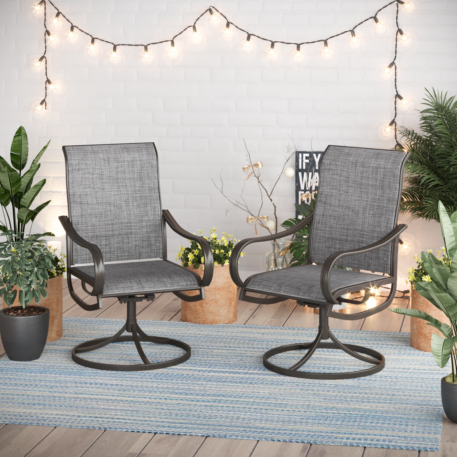 Cheap swivel hotsell patio chairs