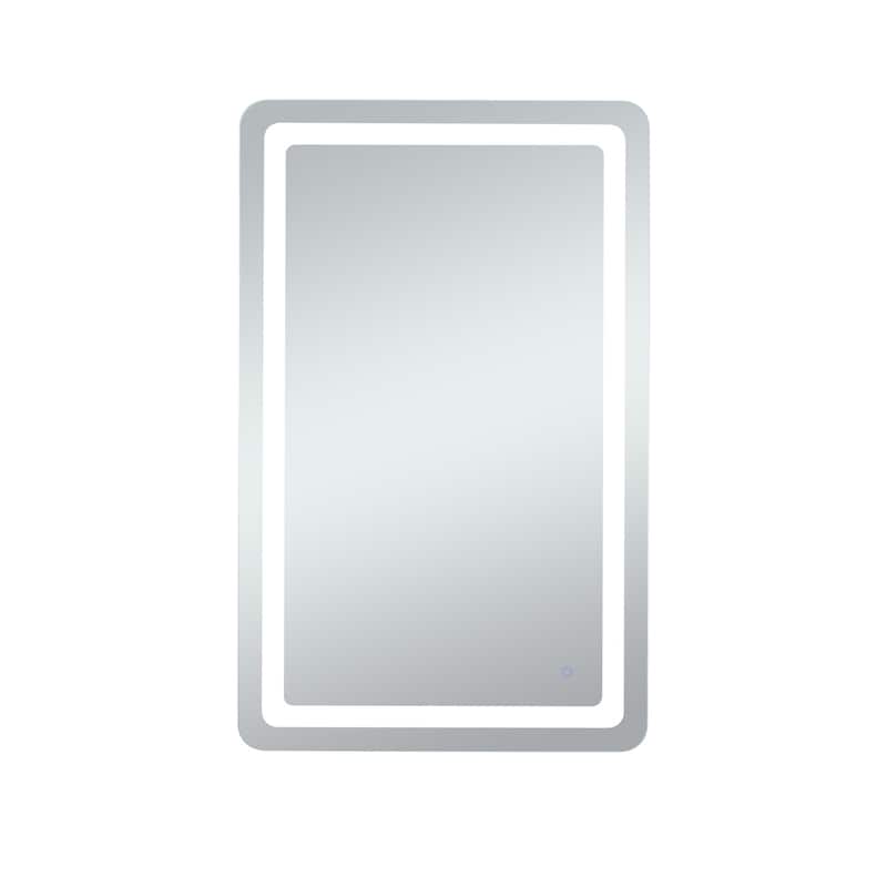 Indigo Home 30in x 48in soft edge LED mirror - Glossy white
