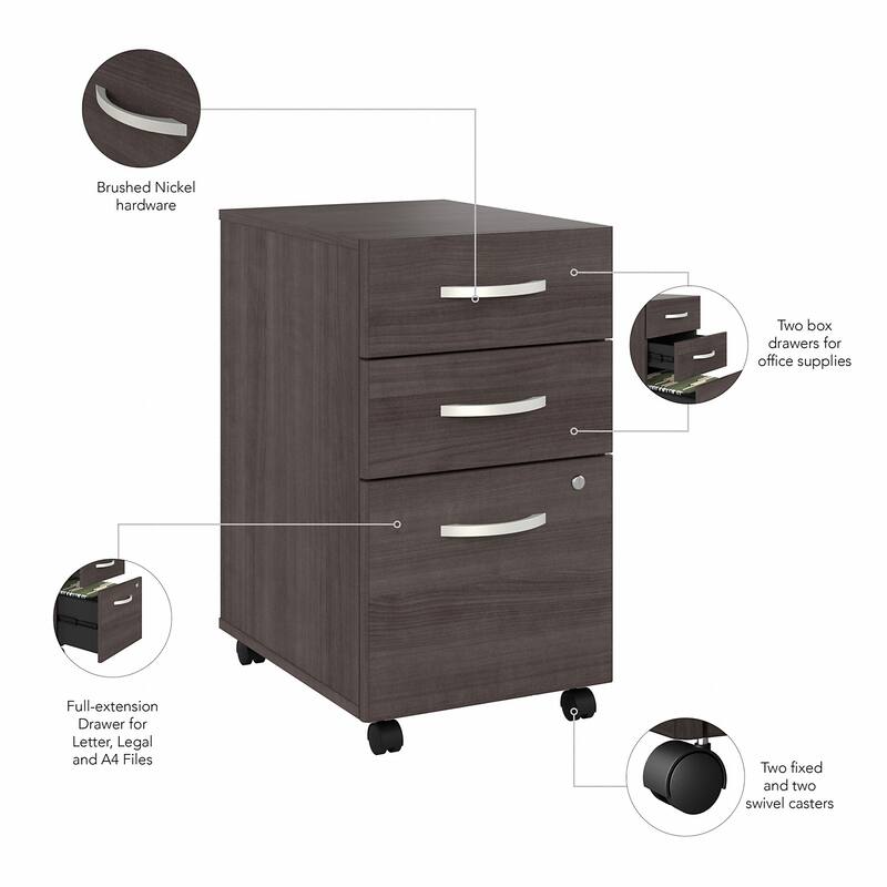 Hybrid 72W Computer Desk with Storage Set by Bush Business Furniture