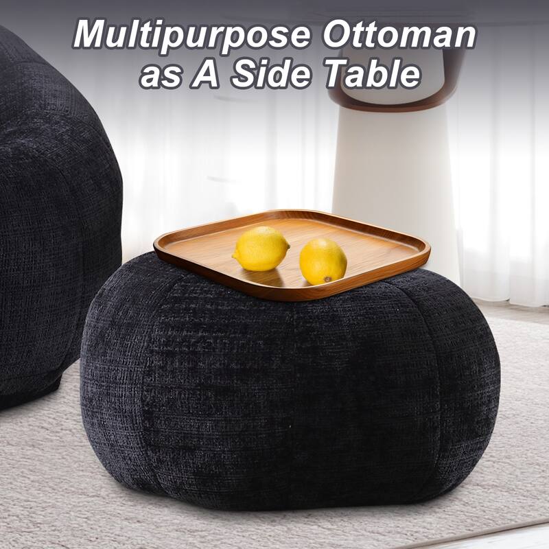 Bean Bag Chairs With Ottoman for Living Room