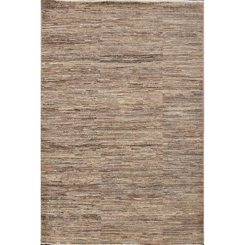 Modern Abstract Gabbeh Kashkoli Oriental Wool Area Rug Handmade Carpet - 4'5" x 5'10"