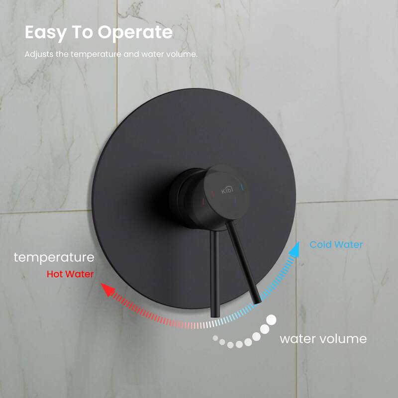 Circular Pressure Balanced 2-Function Shower Column with Rough In Valve
