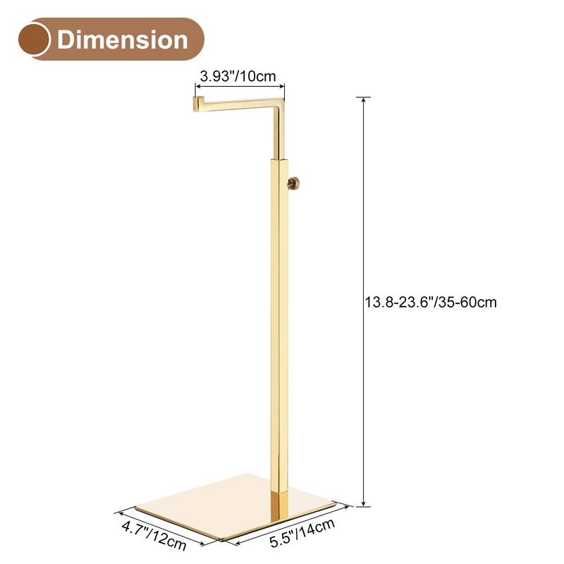 Purse Display Stand 2 Pack Adjustable Handbag Rack Tabletop Holder - Gold - Gold