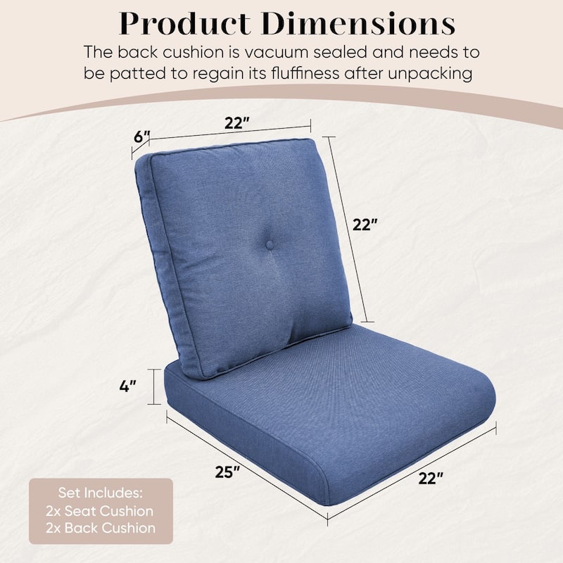 Outdoor Deep Seat Cushion 22 x 25 inch