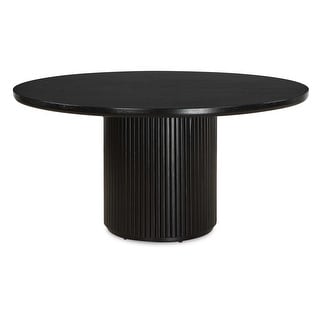 Uttermost Hersch Round Black Dining Table - 60"W x 60"D x 30.5"H