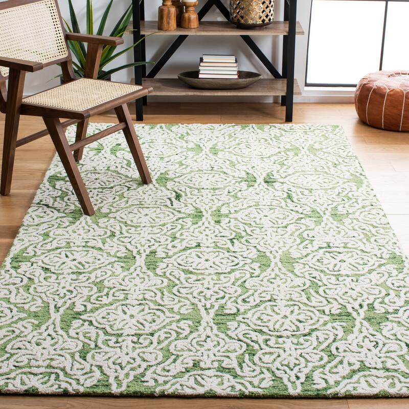 SAFAVIEH Handmade Blossom Mahalia Modern Floral Wool Rug