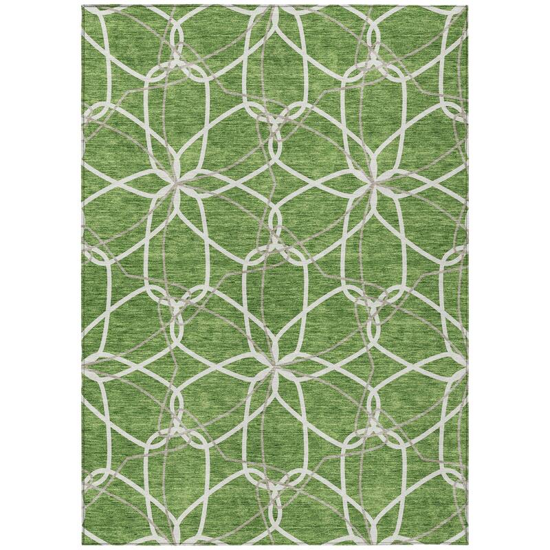 HomeRoots Geometric Modern Rectangle Outdoor Rug