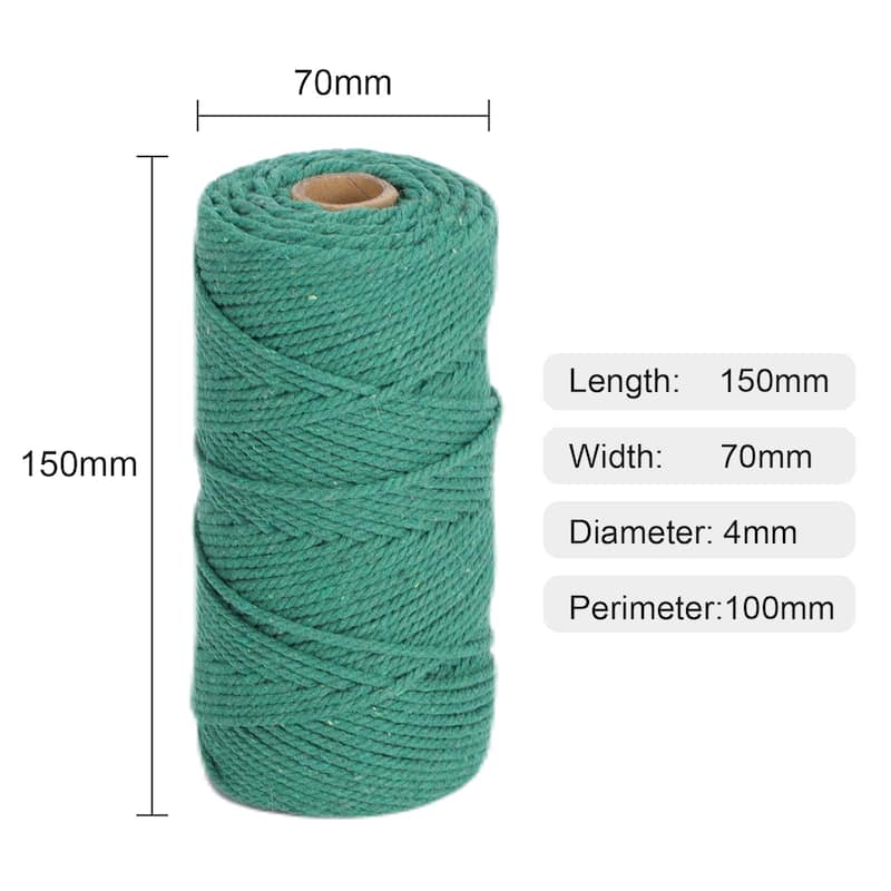 VECELO Green Garden Twine Strong Hemp Rope for Gardening Plant Tie Floristry Crafts Gift Wrapping Packing Decor