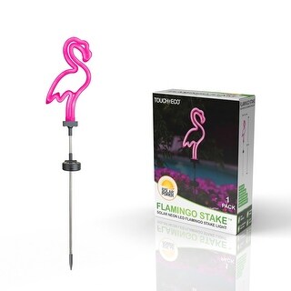 Solar Neon Pink LED Flamingo Stake Light
