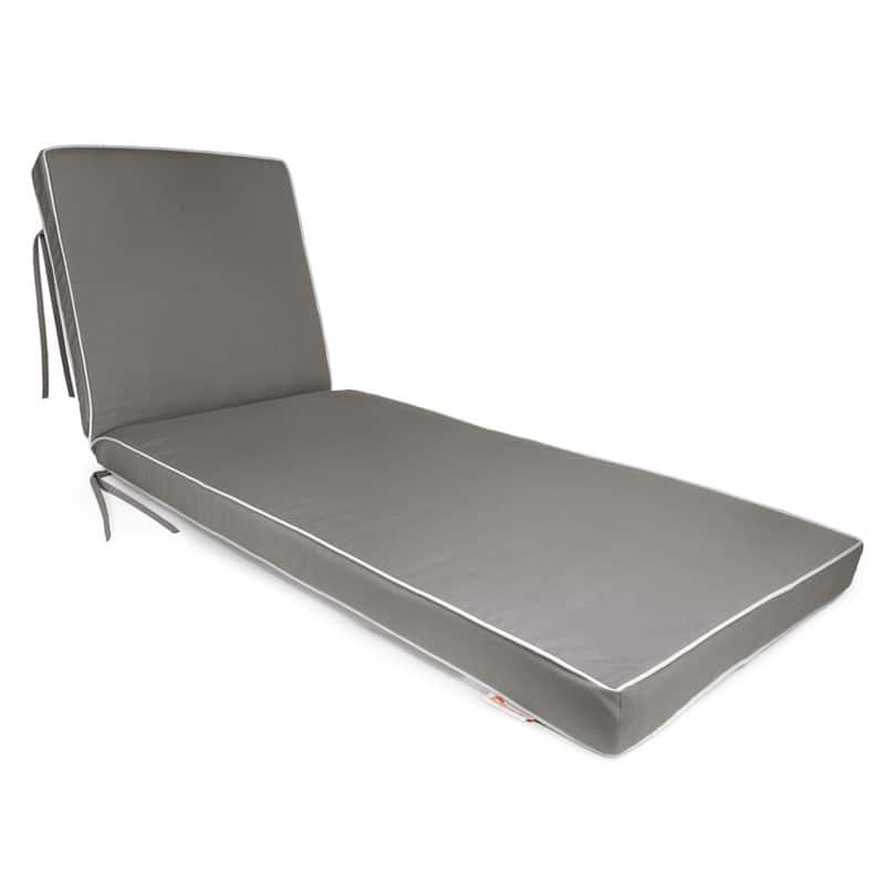 Sunbrella Contrast Corded Chaise Cushion by Austin Horn Classics - Grey