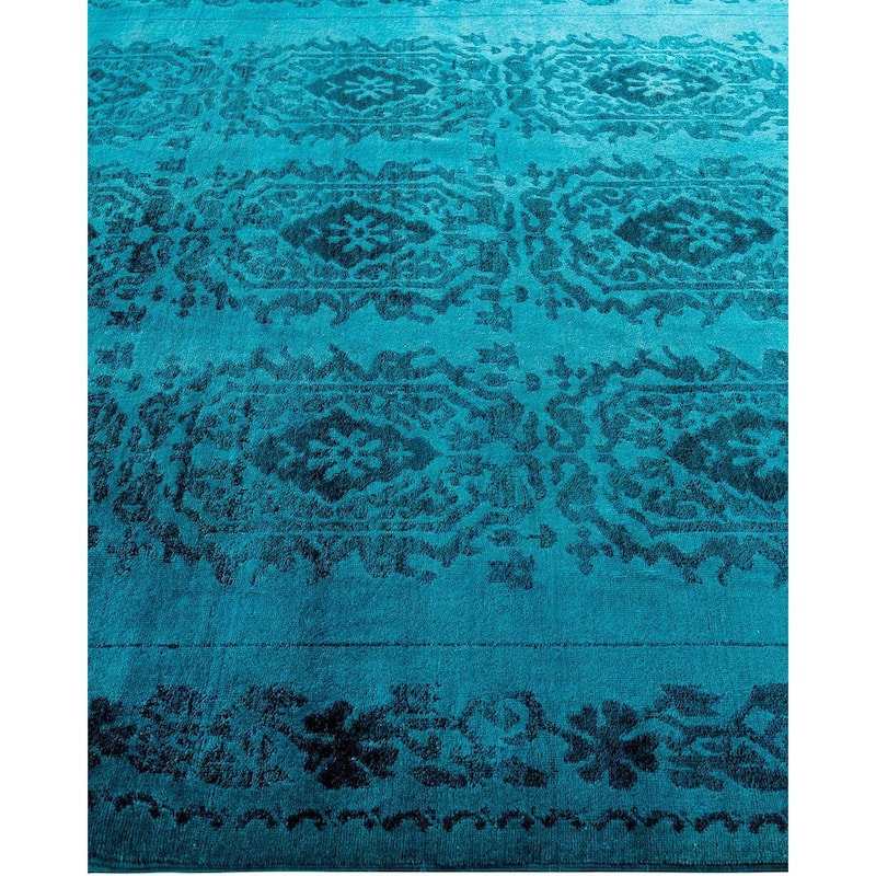 Contemporary Overdyed Wool Hand Knotted Area Rug - 6' 2" x 9' 0"