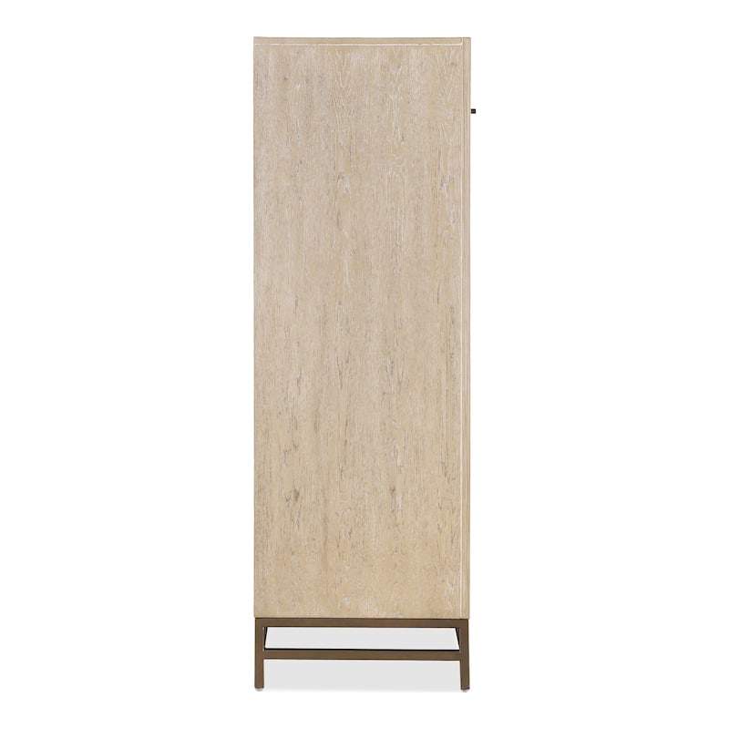 Furniture of America Drayden Transitional Solid Wood 5-Drawer Chest with Metal Legs