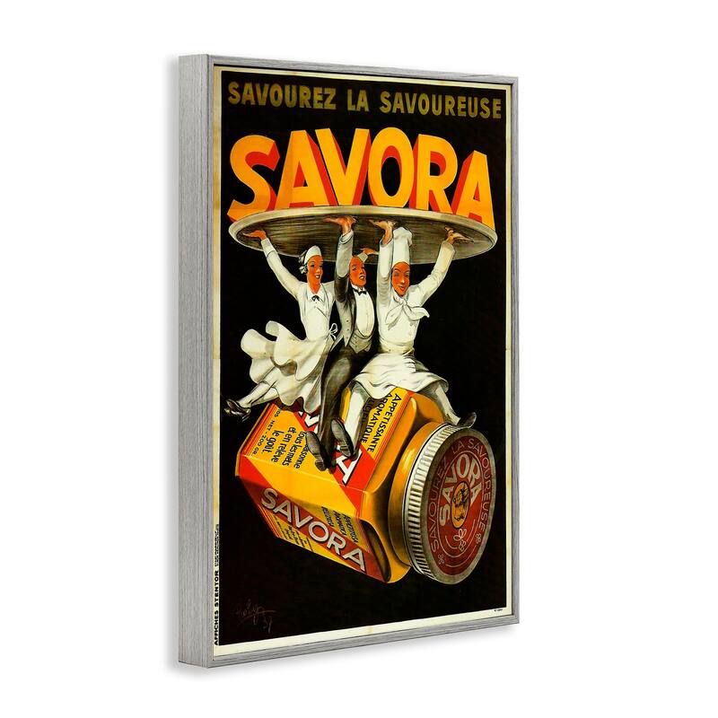 Stupell Savora Kitchen Advertisement Framed Giclee Art Design By Marcus Jules