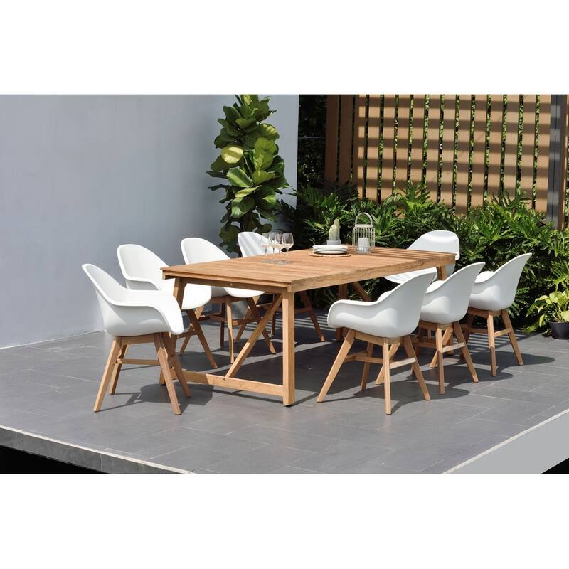 Burleigh Teak 9 Piece Patio Dining Set - 9 Piece