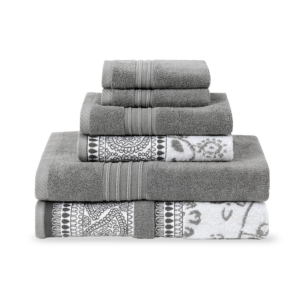 Modern Threads Ophelia 6-Piece Yarn Dyed Jacquard Towel Set
