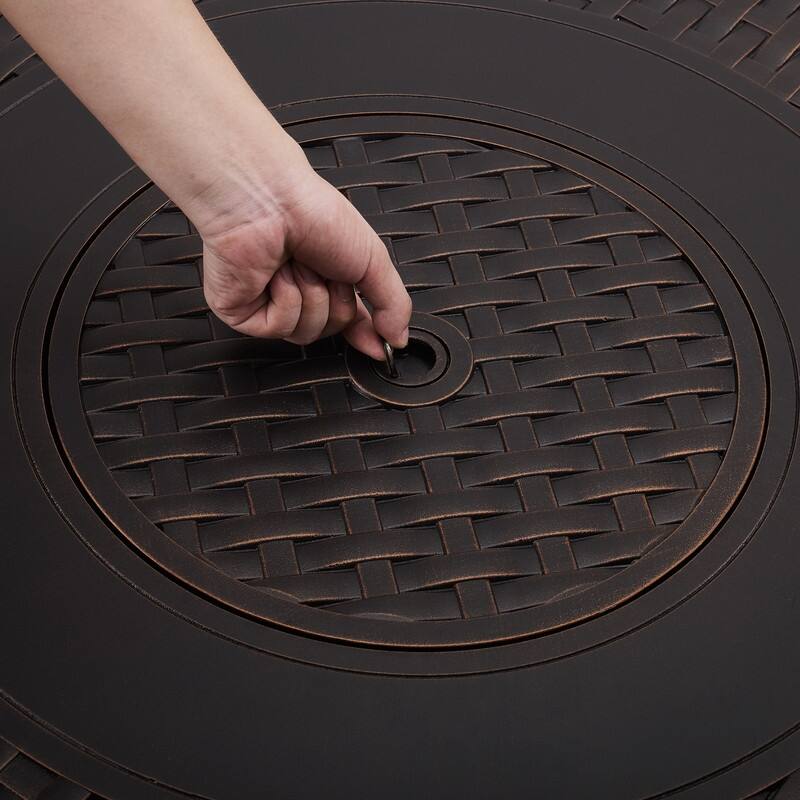 Hendricks Aluminum 34" Round LPG Fire Pit