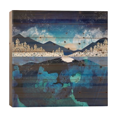 Midnight Water Print On Wood by SpaceFrog Designs - Multi-Color