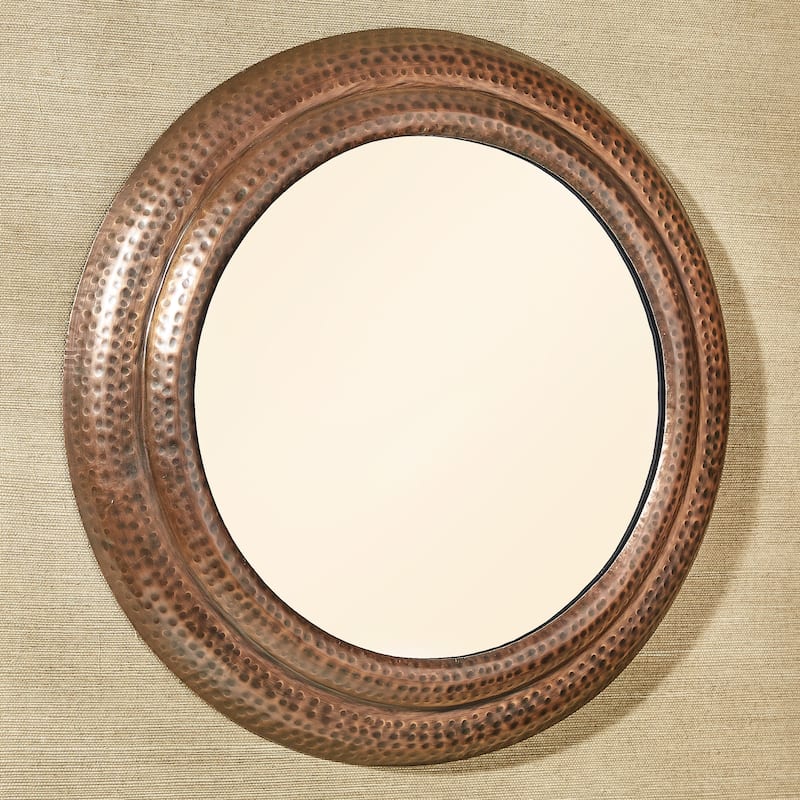 Park Designs Copper Valley Pine Mirror 20"H - Gold - 20" Dia
