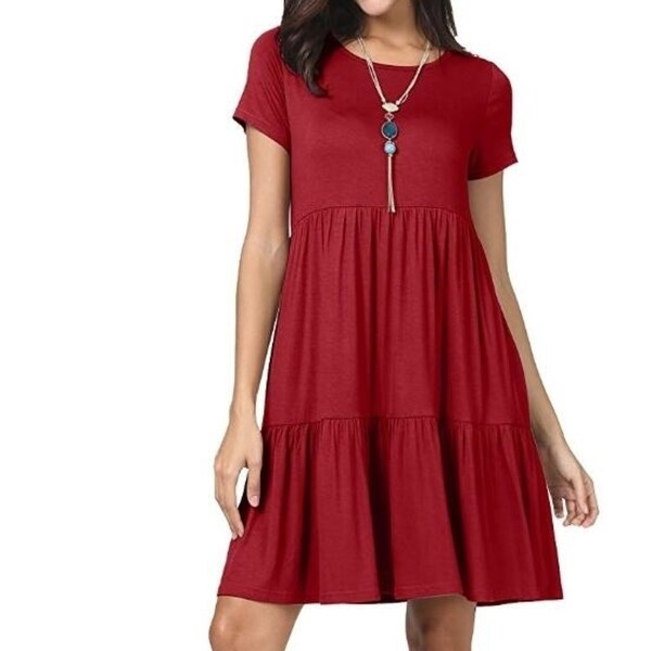 summer swing dress with sleeves