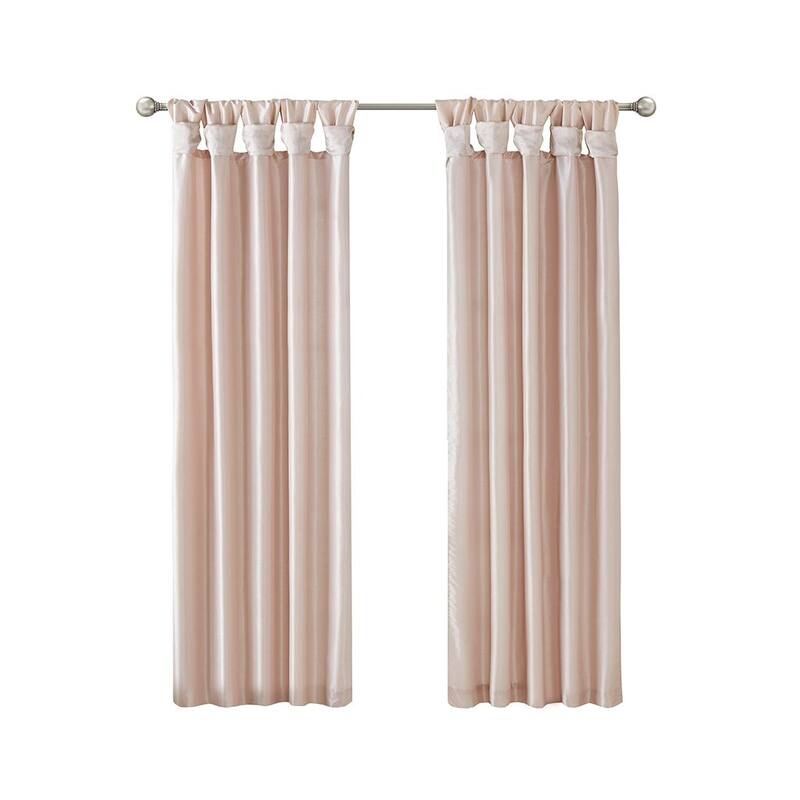Twist Tab Lined Window Curtain Panel