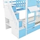 preview thumbnail 33 of 130, Roomfitters Full Over Full Castle Bunk Bed with Slide, Built-in Storage Drawers and Shelves, Sturdy and Fun Loft Design