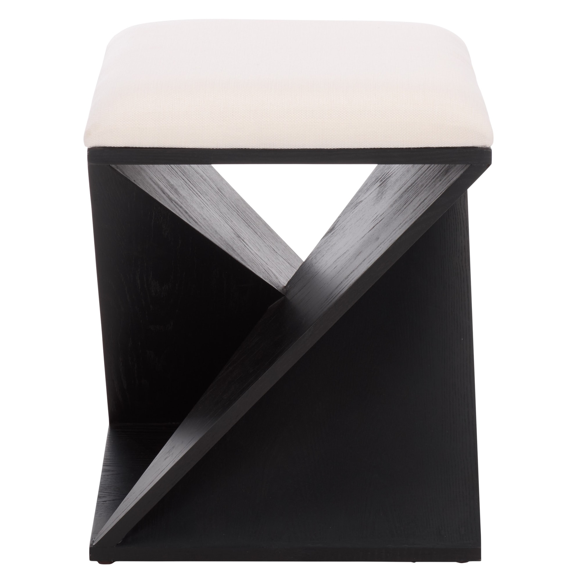 SEI Furniture Lucy Wooden Stool With Cushion