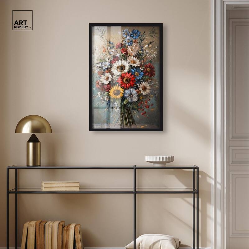 Symphony of Flowers I Shadowbox by Art Remedy
