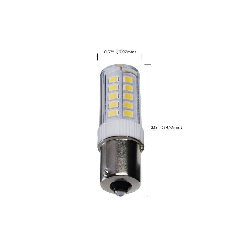 4.5 Watt T6 LED Clear Finish BA15s Base 5000K 12V