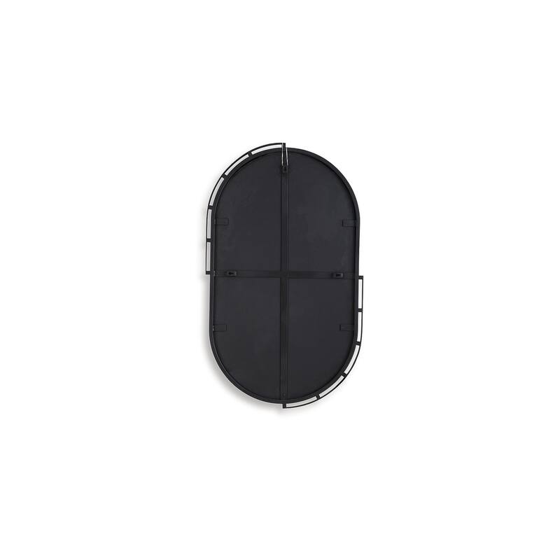 Signature Design by Ashley Valkings Black Accent Mirror (Set of 2) - 24" W x 1.5" D x 40" H