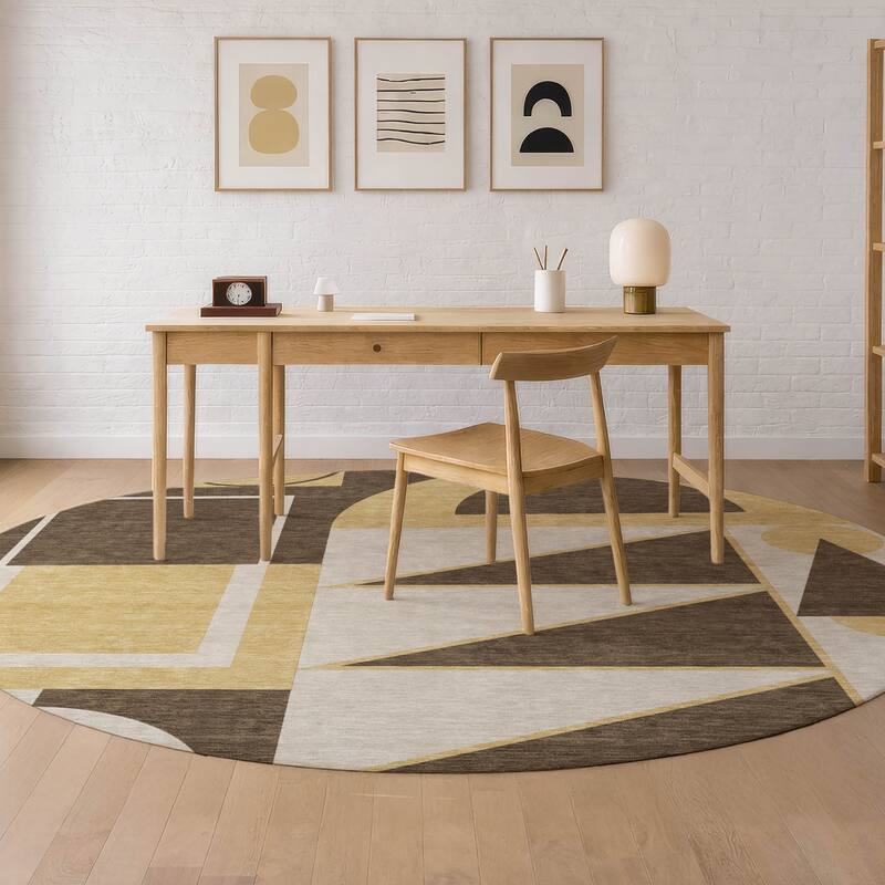 Machine Washable Indoor/ Outdoor Modern Crowley Chantille Rug