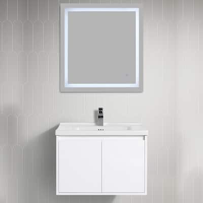 Blossom 28 Inch Wall Mounted Bathroom Vanity with Sink
