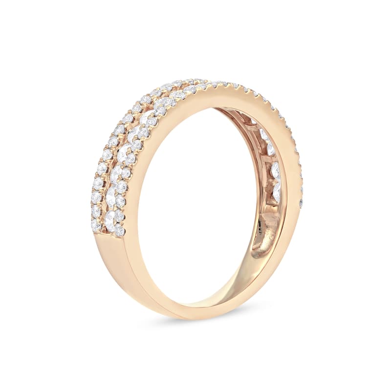 IGI Certified 3/4ct TDW Diamond Wedding Band in 14k Gold for Women