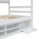 preview thumbnail 109 of 116, Bedroom House Bed with Roof Frame Bedside-shelves and Under Bed Storage Unit
