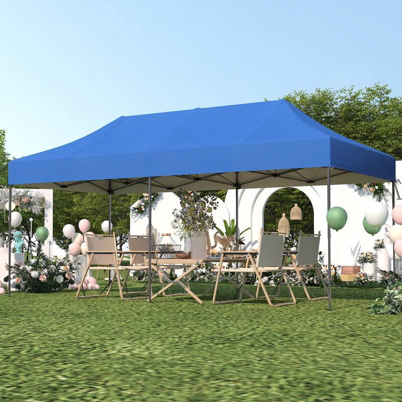 Ainfox 10x20 Heavy Duty Pop up Canopy Tent,Outdoor Shade Instant Folding Event Gazebo with Wheeled Bag