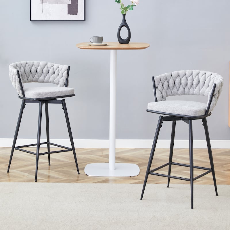 Swivel Bar Stools Side Chair Set of 2