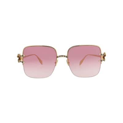 Alexander McQueen Square-Frame Metal Sunglasses - NS