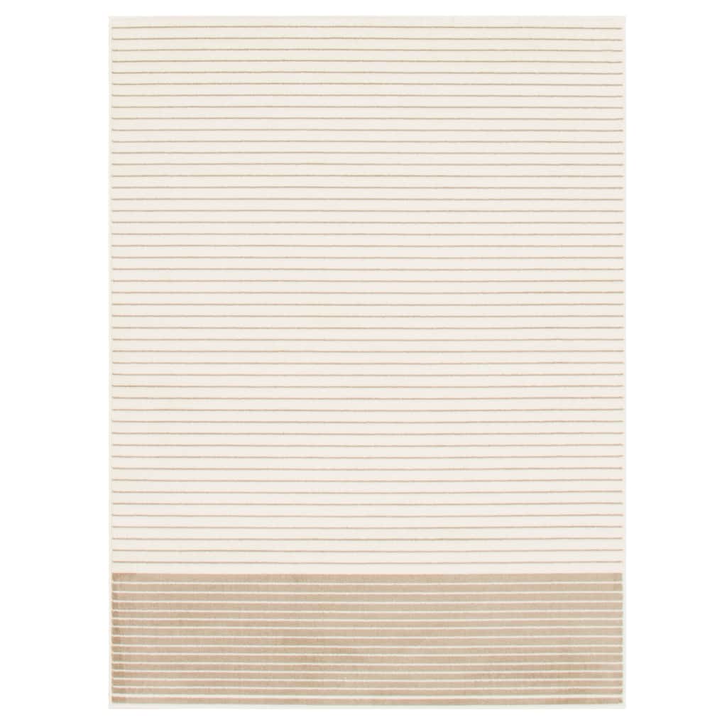 ECARPETGALLERY Madison White/Tan Modern & Contemporary Rug