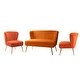 preview thumbnail 94 of 117, Delicia 3 Piece Living Room Set with Golden Legs by HULALA HOME