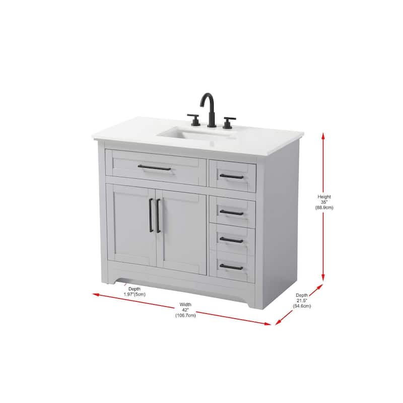 Nathaniel Single Bathroom Vanity (32-42 inch)