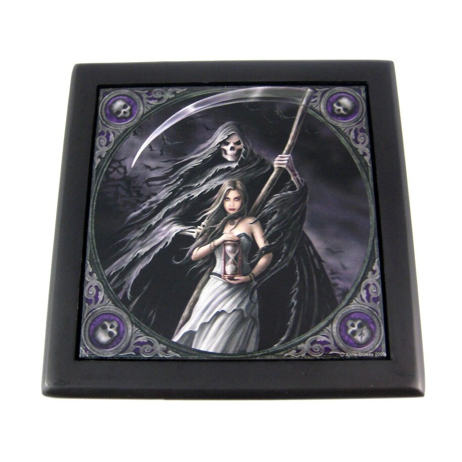 Shop Anne Stokes Summon The Reaper Art Tile Trinket Box