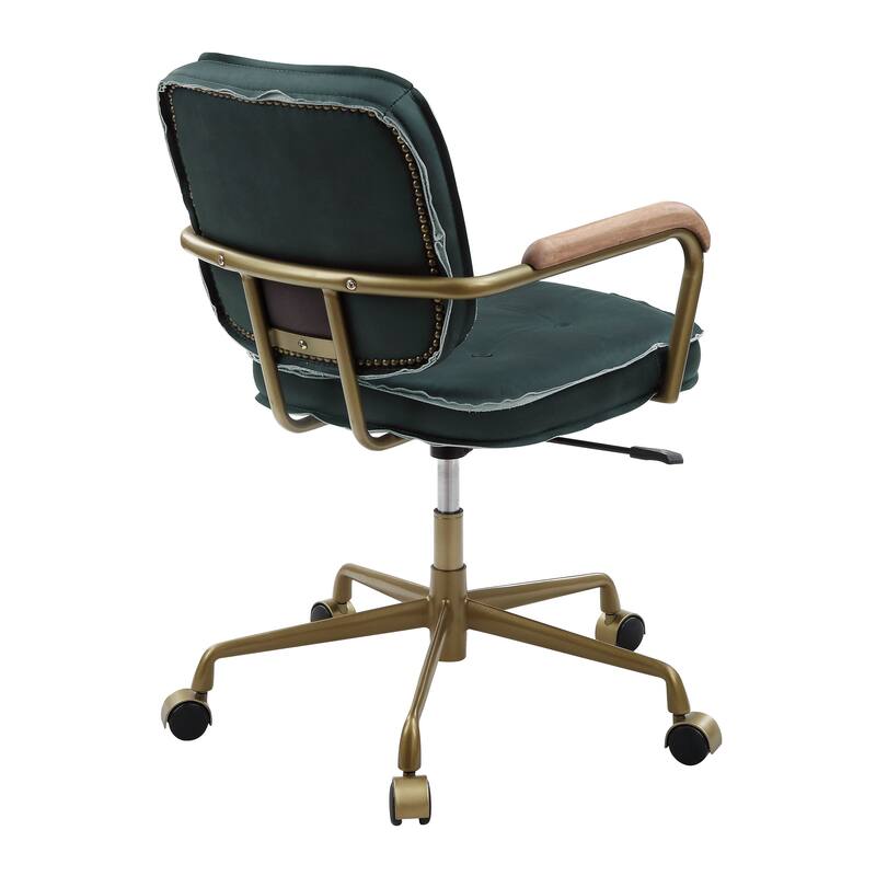 ACME Siecross Office Chair, Emerald Green Leather