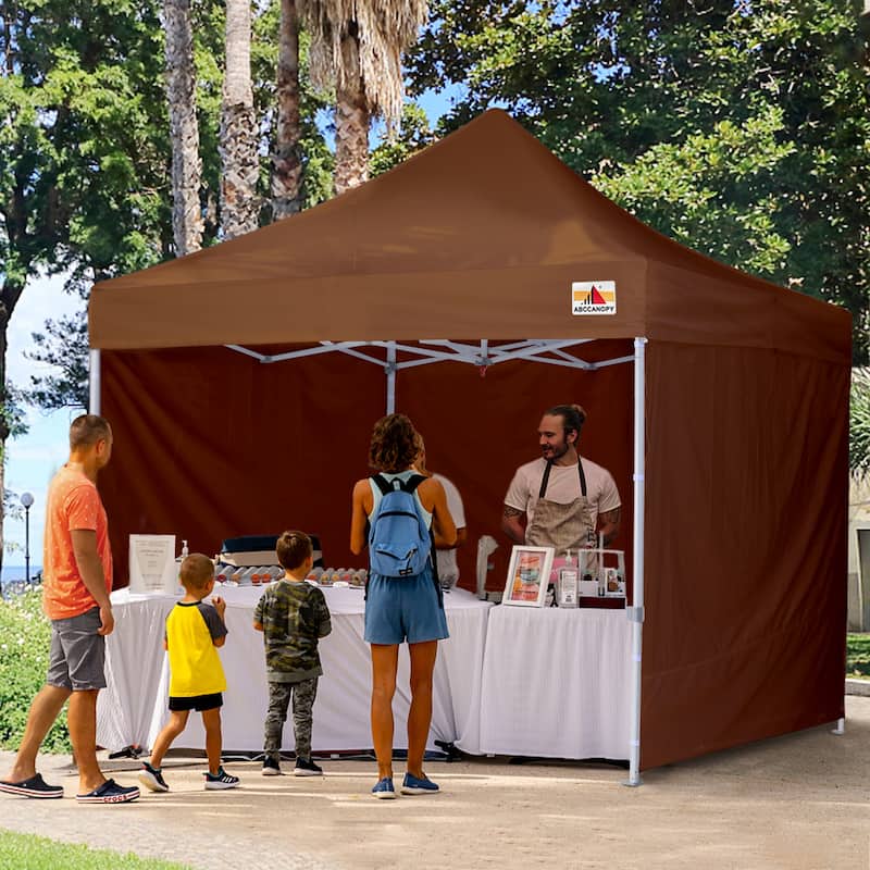 ABCCANOPY Commercial Instant Shade Metal Pop-Up Canopy - 10ftx10ft - Brown