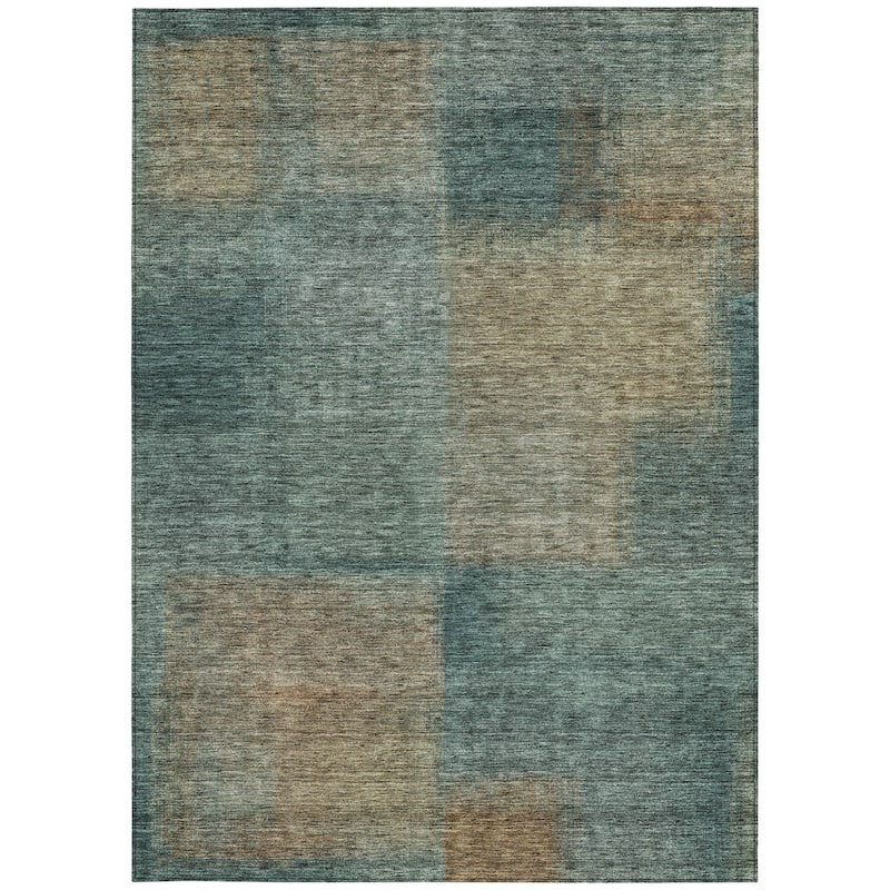 HomeRoots Abstract Transitional Rectangle Outdoor Rug